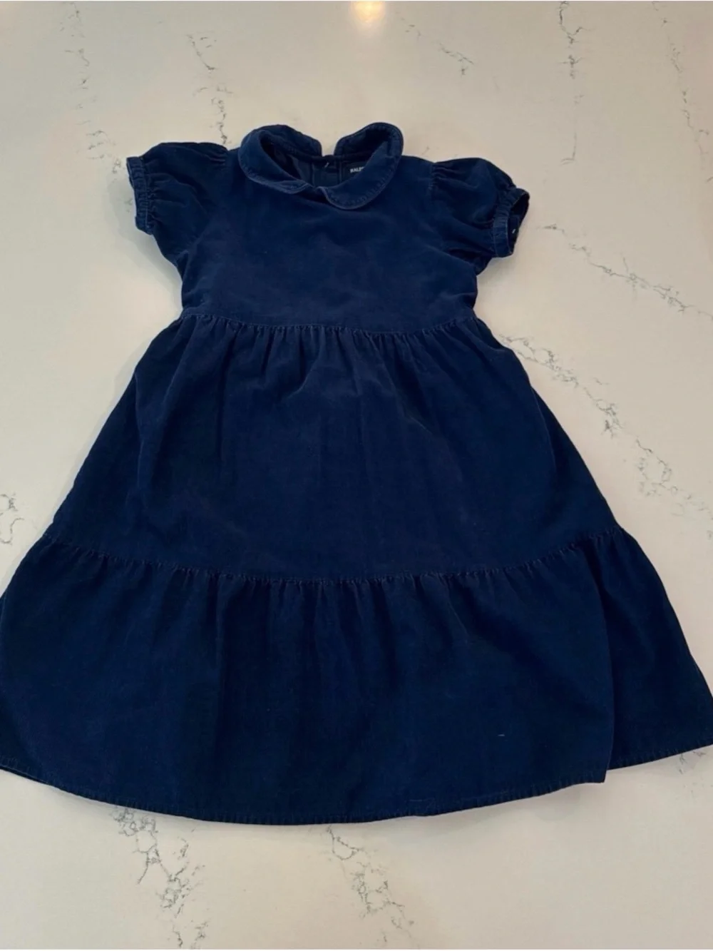 Ralph Lauren Girls Navy Corduroy Dress - Size 6 - Perfect Condition